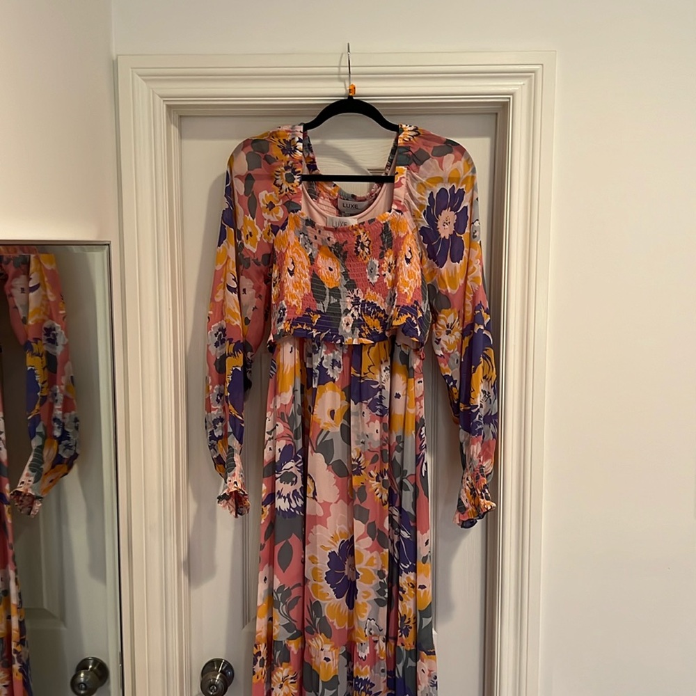 Boho Vintage Floral Maxi Maternity and Nursing Dress Seraphine